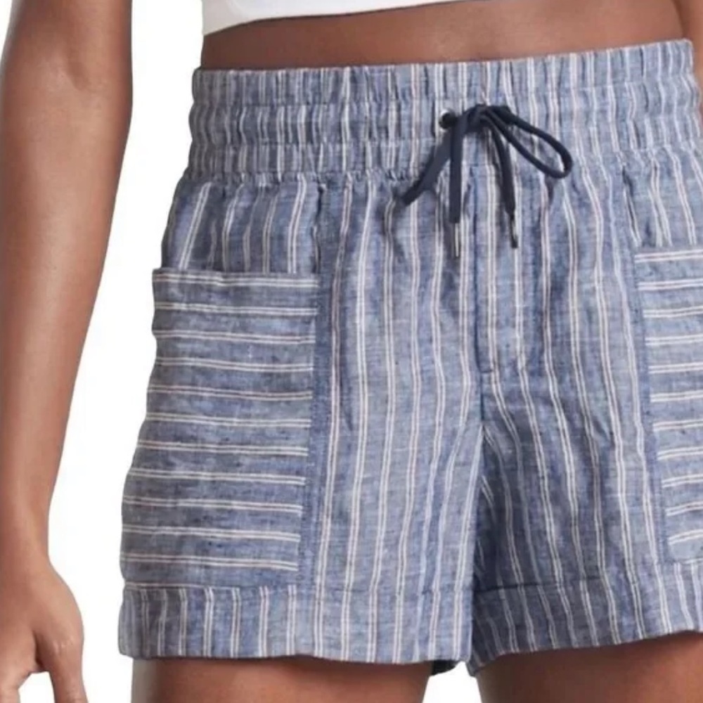 Athleta Cabo Tide Linen 4” Shorts Size 10 A